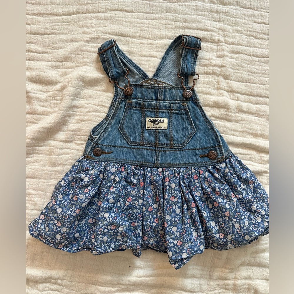OshKosh Floral Overalls Dress